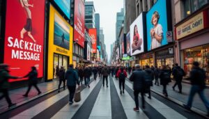 Affichage urbain et impact sur la circulation des piétons en ville